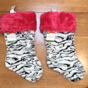 2 Holiday Stockings - Animal Print